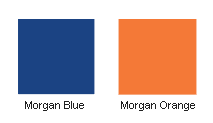 morgan primary colors of blue and orange